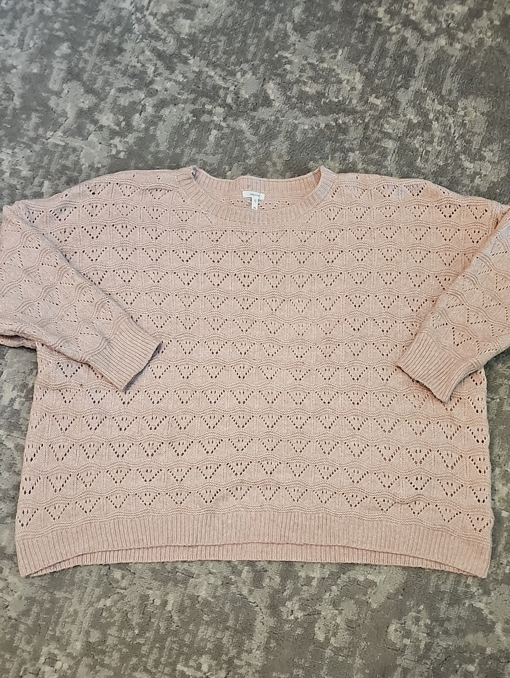 Maurices Womens Sweater Size 4x Baby Pink Color